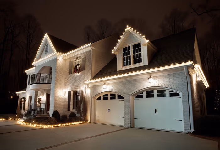 Residential Christmas light installation in Utah County